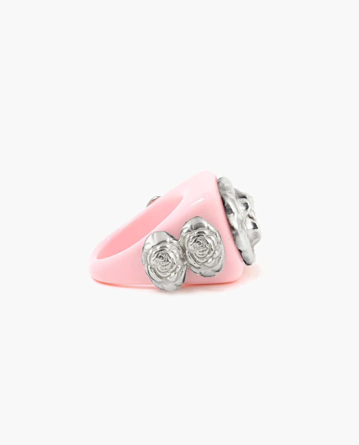 BB Pink on Silver Rosetón - Image 2