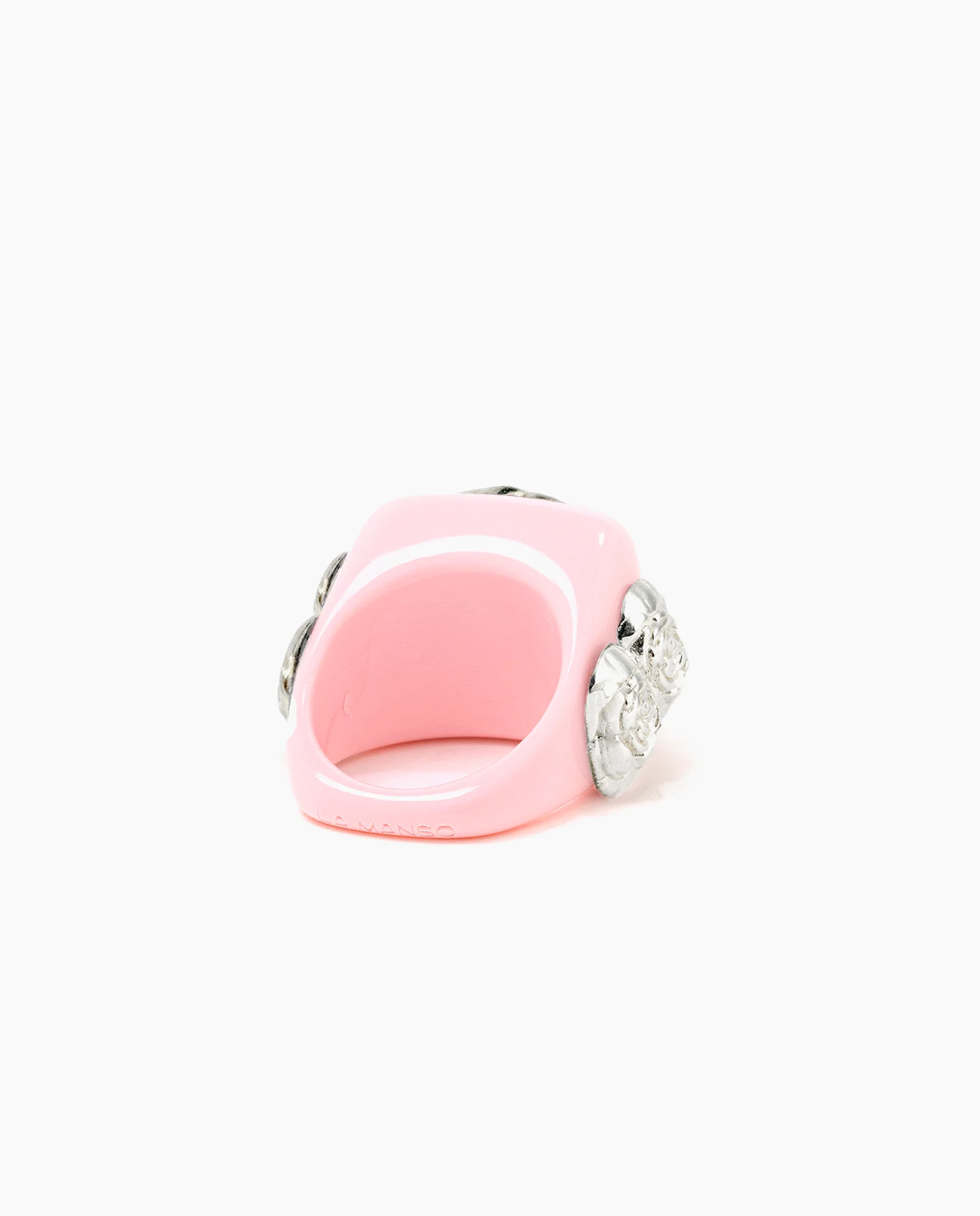 BB Pink on Silver Rosetón - Image 3