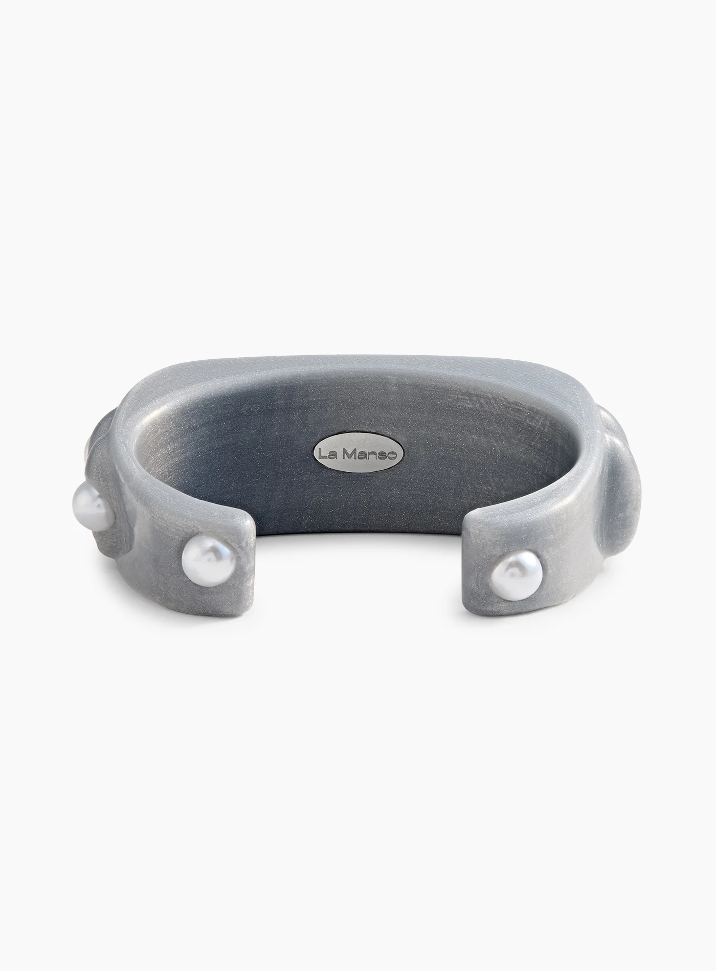 Silver bangle on perla topping - Image 4