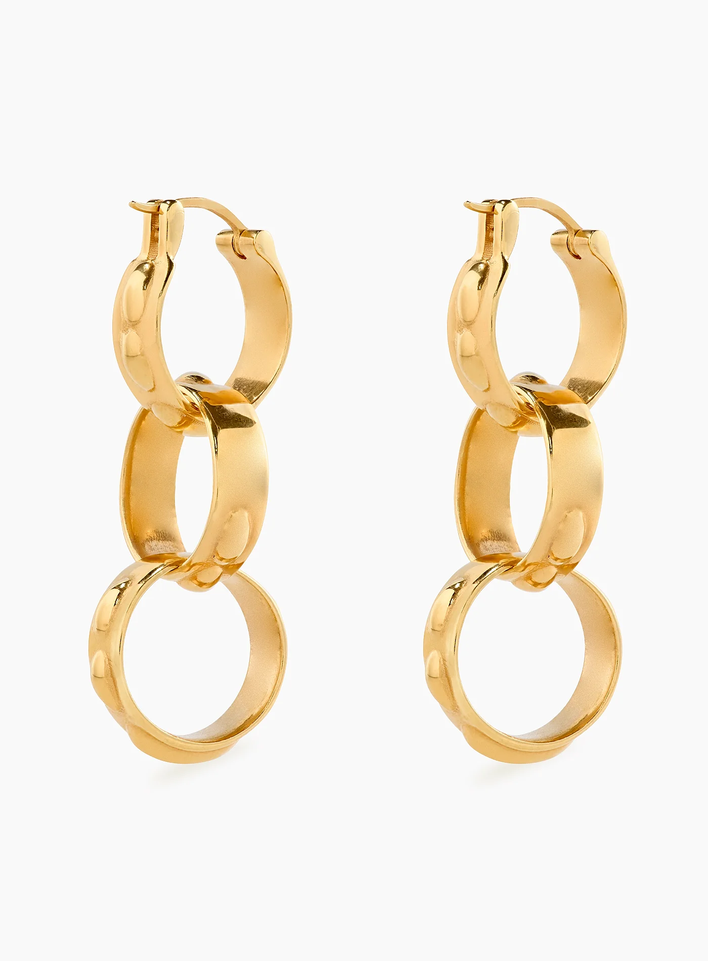 Symmetric Modular Gold Earrings - Image 3